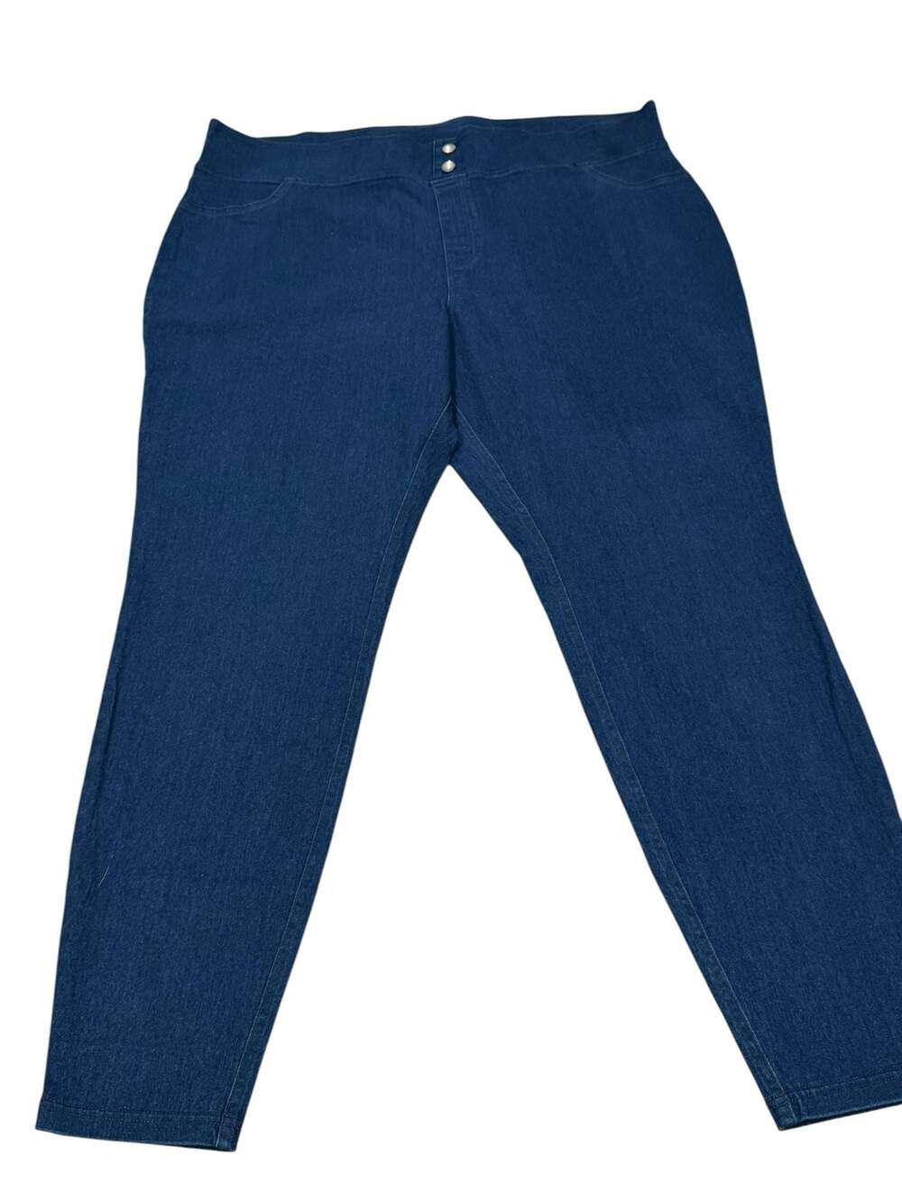 HUE Classic Smooth Denim Leggings in Blackdigo Wash